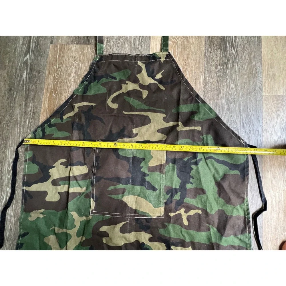 Woodland Camo Apron Unisex OS Green Tactical Utility Bib Pocket